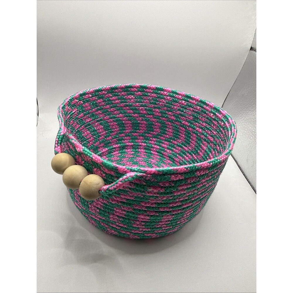 Rope Bowl With Beaded Handle